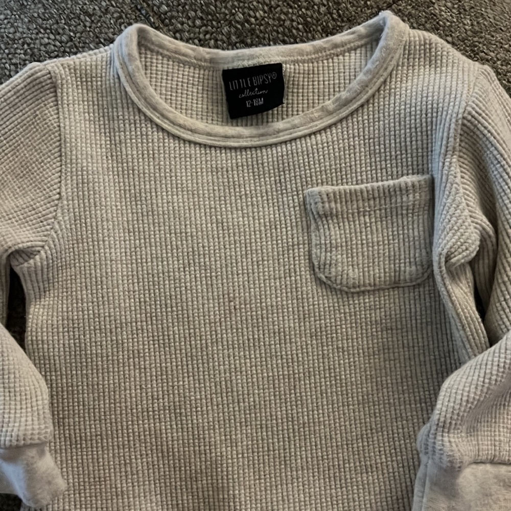 Little Bipsy waffle knit thermal